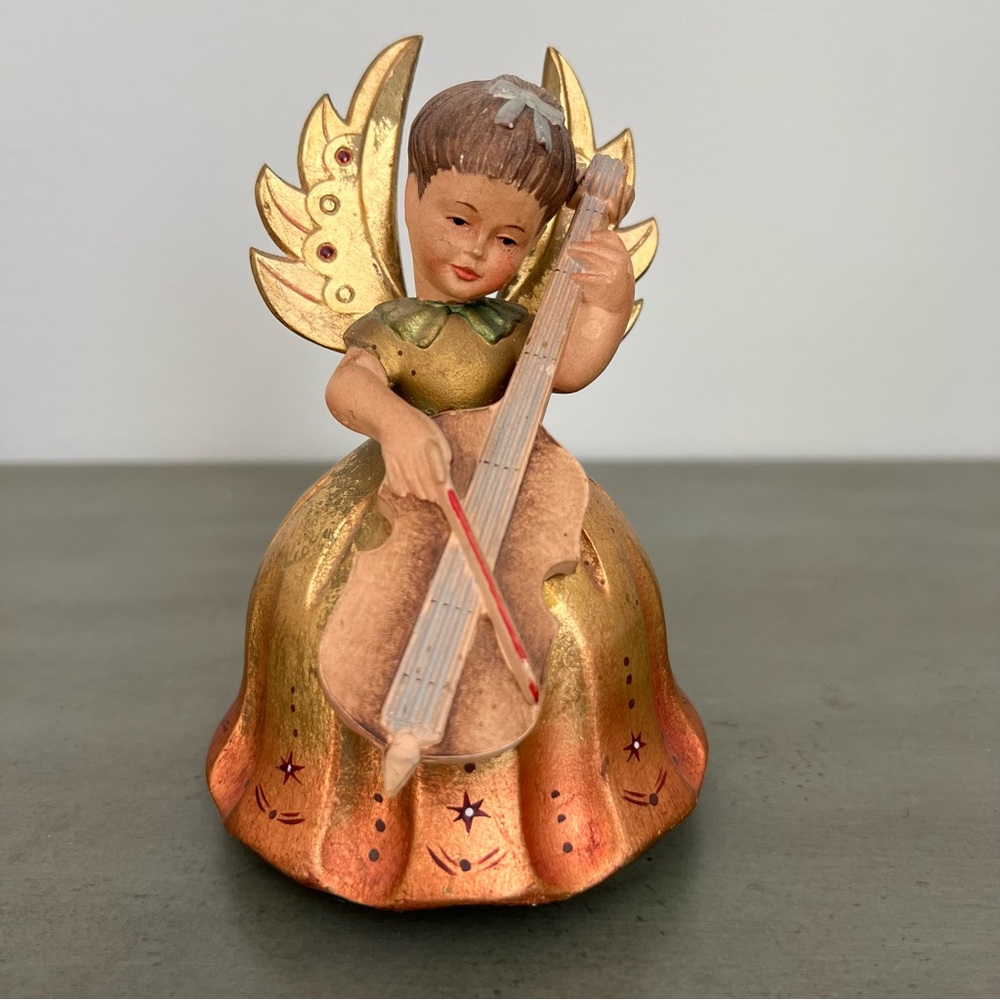 Reuge Vintage Angel Playing Cello Swiss Musical Movement